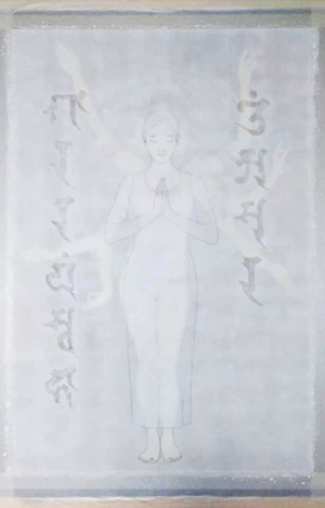日本画家　佐藤宏三「祈り〜阿修羅の娘」「Prayer ~ Asura」隠蔽工作　水晶末