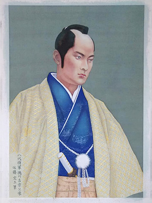 日本画家　佐藤宏三「八代将軍徳川吉宗公像　8th Shogun Tokugawa Yoshimune」　本画制作　裏彩色