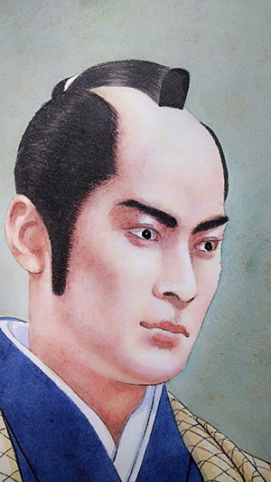 日本画家　佐藤宏三「八代将軍　８th Shogun」　下図制作