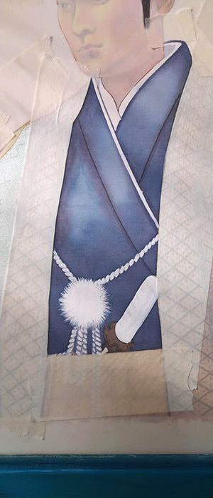 日本画家　佐藤宏三「八代将軍徳川吉宗公像　8th Shogun Tokugawa Yoshimune」　本画制作