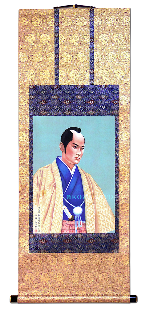 日本画家　佐藤宏三「八代将軍徳川吉宗公像　8th Shogun Tokugawa Yoshimune」2023年制作　軸装