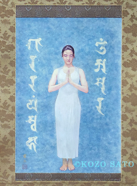 日本画家　佐藤宏三「祈り〜阿修羅の娘」「Prayer ~ Asura」　明