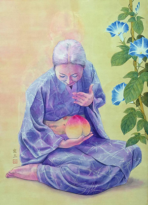 日本画家　佐藤宏三 Hidden Art「真説 桃太郎」落款完成　明