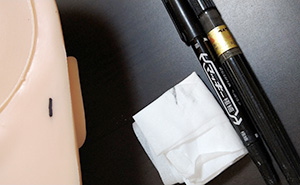 日本画家 佐藤宏三 Hidden Art「耳無し芳一」参考用マネキン 油性マジックと水性筆ペンにて試し書き