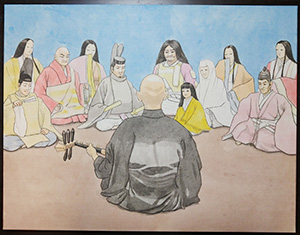 日本画家 佐藤宏三 Hidden Art「耳無し芳一」下図制作