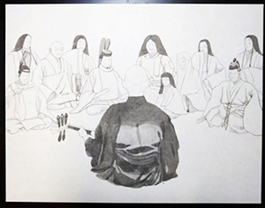 日本画家 佐藤宏三 Hidden Art「耳無し芳一」其壱 骨描きから隈取り