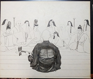 日本画家 佐藤宏三 Hidden Art「耳無し芳一」其壱 雲肌麻紙にて描き直し