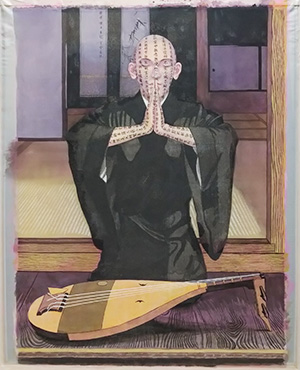 日本画家 佐藤宏三 Hidden Art「耳無し芳一」其弐 象牙色で裏彩色