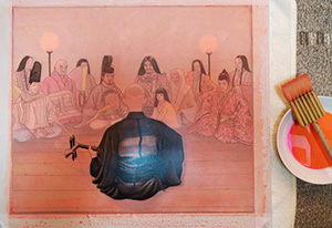 日本画家 佐藤宏三 Hidden Art「耳無芳一」其壱 本画 ブリリアントローズライトとガンボージ