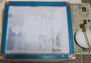 日本画家 佐藤宏三 Hidden Art「耳無芳一」其弐 方解末にて裏彩色の仕上げ