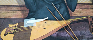 日本画家 佐藤宏三 Hidden Art「耳無し芳一」其弐 銀箔押し