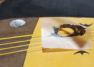 日本画家 佐藤宏三 Hidden Art「耳無し芳一」其弐 銀箔焼き