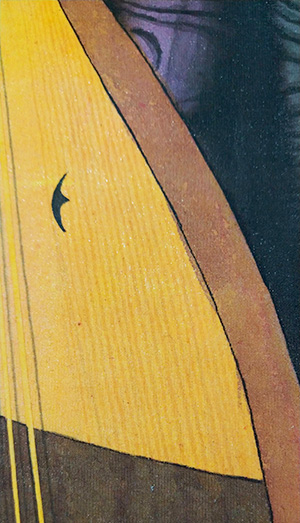 日本画家 佐藤宏三 Hidden Art「耳無し芳一」其弐 琵琶本体の木目描き