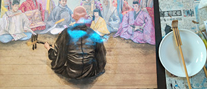 日本画家 佐藤宏三 Hidden Art「耳無し芳一」其壱 芳一さんの姿勢を直し