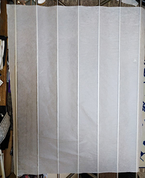 日本画家 佐藤宏三 Hidden Art「耳無し芳一」隠し絵用下図 明礬入りのドーサ引き