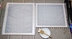 日本画家 佐藤宏三 Hidden Art「耳無し芳一」本画絵絹のドーサ引き