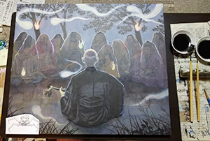 日本画家 佐藤宏三 Hidden Art「耳無し芳一」其壱 「平家蟹」を追加