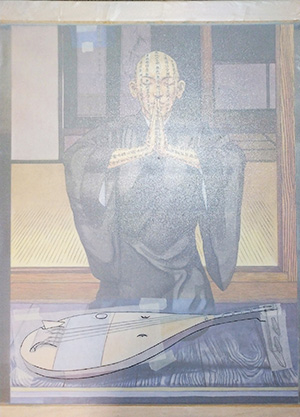 日本画家 佐藤宏三 Hidden Art「耳無し芳一」其弐 本画骨描き