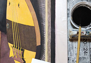 日本画家 佐藤宏三 Hidden Art「耳無し芳一」其弐 仕上げの加筆