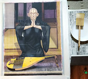 日本画家 佐藤宏三 Hidden Art「耳無し芳一」其弐 軟靭膠素(なんじんこうそ)を溶かしたドーサ引き