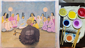 日本画家 佐藤宏三 Hidden Art「耳無芳一」其壱 表彩色