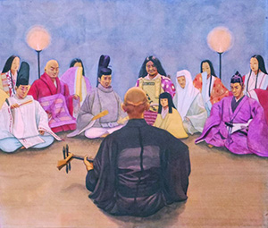 日本画家 佐藤宏三 Hidden Art「耳無芳一」其壱 表彩色