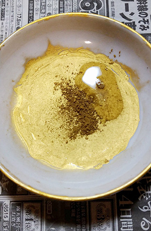 日本画家 佐藤宏三 Hidden Art「耳無芳一」其壱 金泥を練る