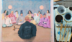 日本画家 佐藤宏三 Hidden Art「耳無芳一」其壱 表彩色 岩絵具