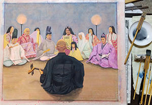 日本画家 佐藤宏三 Hidden Art「耳無芳一」其壱 表彩色 岩絵具