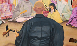 日本画家 佐藤宏三 Hidden Art「耳無芳一」其壱 表彩色 蓄光顔料 マスキング