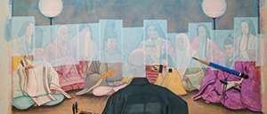 日本画家 佐藤宏三 Hidden Art「耳無芳一」其壱 表彩色 蓄光顔料 マスキング