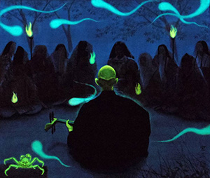 日本画家 佐藤宏三 Hidden Art「耳無芳一」其壱 完成 暗