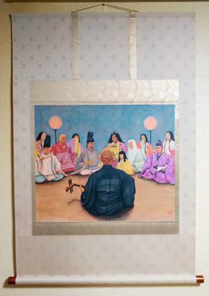 日本画家　佐藤宏三 Hidden Art「耳無芳一」其壱　完成掛軸