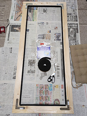 日本画家 佐藤宏三 Hidden Art「南无阿彌陀佛」絹本用木枠と隙間テープ