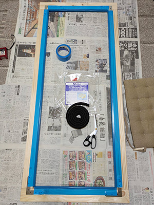 日本画家 佐藤宏三 Hidden Art「南无阿彌陀佛」絹本用木枠 養生テープで保護