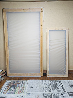 日本画家 佐藤宏三 Hidden Art「地獄極楽変相図」制作準備 絹本張り