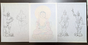 日本画家 佐藤宏三 Hidden Art「地獄極楽変相図」
画面構成と配置確認