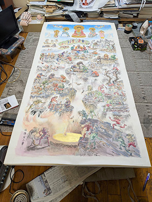 日本画家 佐藤宏三 Hidden Art「地獄極楽変相図」制作準備 過去の下図