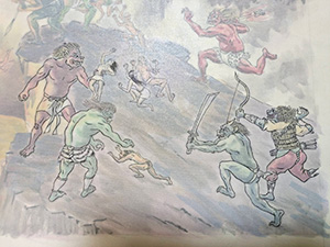 日本画家 佐藤宏三 Hidden Art「地獄極楽変相図」下図のトレース
畏鷲処(いじゅうしょ)