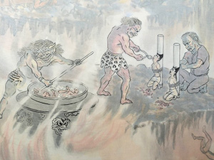 日本画家 佐藤宏三 Hidden Art「地獄極楽変相図」下図のトレース 「叫喚地獄」と「大叫喚地獄」